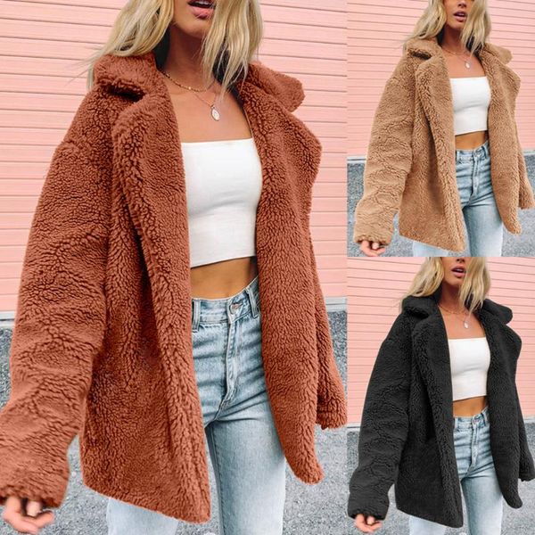 coat winter thick warm teddy coat woman lapel long sleeve fluffy hairy fake fur jackets female overcoat 19sep25, Black
coat winter thick warm teddy coat woman lapel long sleeve fluffy hairy fake fur jackets female overcoat 19sep25, Black