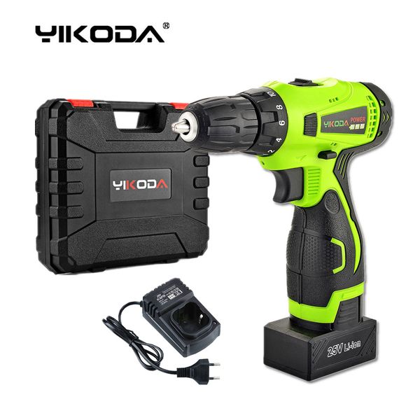 yikoda 25v cordless drill lithium electric screwdriver multi-function screwdriver home diy decoration power tools one battery plastic case
yikoda 25v cordless drill lithium electric screwdriver multi-function screwdriver home diy decoration power tools one battery plastic case