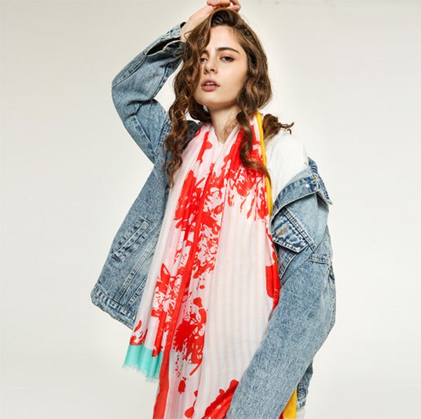 europe and the united states spring and autumn ladies new flowers multicolor printing scarf beach sunscreen shawl scarves, Blue;gray
europe and the united states spring and autumn ladies new flowers multicolor printing scarf beach sunscreen shawl scarves, Blue;gray