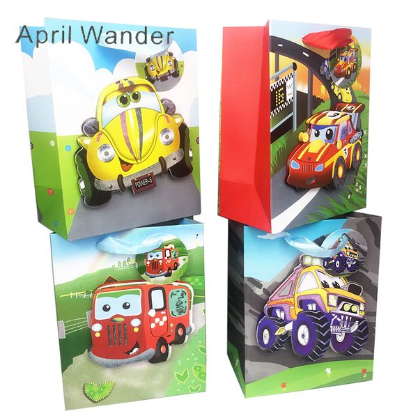 4pcs/lot lovely cartoon racing car paper gift bags off-road vehicle party bags tote bag for kids happy birthday party supplies
4pcs/lot lovely cartoon racing car paper gift bags off-road vehicle party bags tote bag for kids happy birthday party supplies