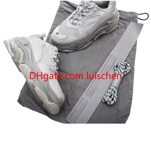 luxury designer shoes pearl grey triple s sneakers for women men luxury grandpa trainer vintage dad shoes clear bubble bottom 12 colors, Black
luxury designer shoes pearl grey triple s sneakers for women men luxury grandpa trainer vintage dad shoes clear bubble bottom 12 colors, Black