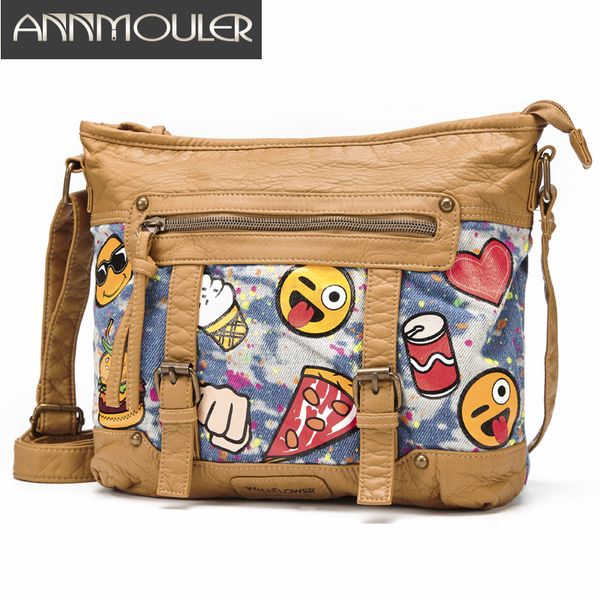 fashion women shoulder bag pu leather crossbody bag purse cartoon messenger printed women bags jeans patchwork handbag tote
fashion women shoulder bag pu leather crossbody bag purse cartoon messenger printed women bags jeans patchwork handbag tote