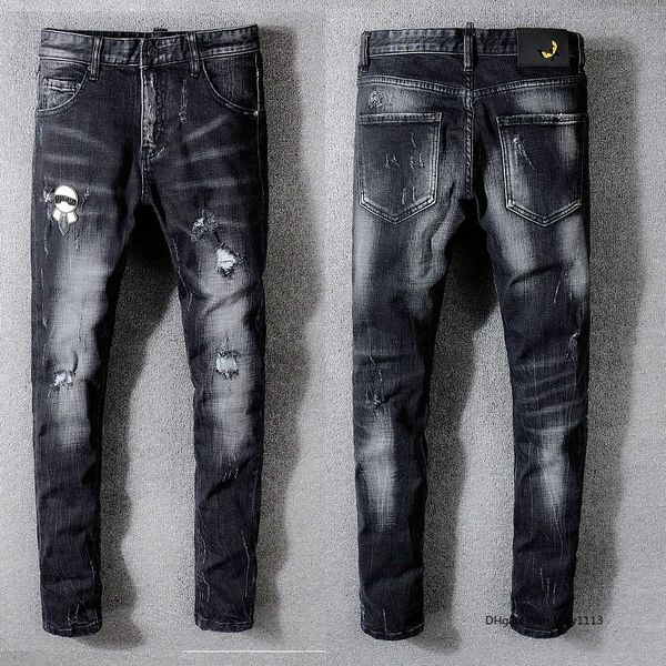 мужские дизайнерские джинсы рваные значок узкие черные джинсы 2019 slim fit промытые мода f джинсовые брюки брюки большой размер мода, Blue
мужские дизайнерские джинсы рваные значок узкие черные джинсы 2019 slim fit промытые мода f джинсовые брюки брюки большой размер мода, Blue