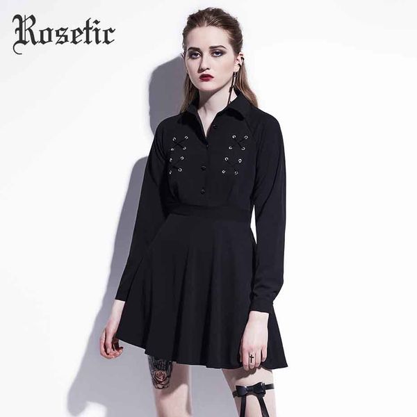 rosetic gothic mini dress black lace-up women autumn casual dress a-line button lapel fashion high street preppy goth dress, Black;pink
rosetic gothic mini dress black lace-up women autumn casual dress a-line button lapel fashion high street preppy goth dress, Black;pink
