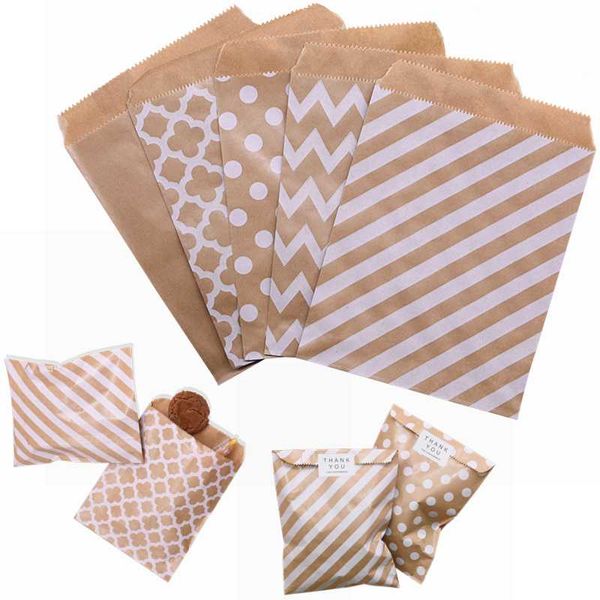 25/50pcs 18*13cm kraft paper bags candy cookies pack wave stripe dot gift bag wedding birthday favor bag party wrapping supplies
25/50pcs 18*13cm kraft paper bags candy cookies pack wave stripe dot gift bag wedding birthday favor bag party wrapping supplies