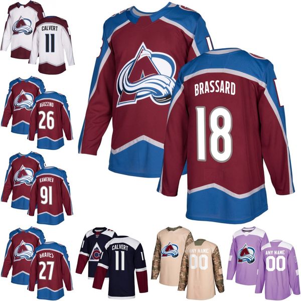 18 Derick Brassard Colorado Avalanche 26 Andrew Agozzino 49 Samuel Girard 27 Ryan Graves 91 Vladislav Kamenev 11 Matt Calvert Hockey Jersey
18 Derick Brassard Colorado Avalanche 26 Andrew Agozzino 49 Samuel Girard 27 Ryan Graves 91 Vladislav Kamenev 11 Matt Calvert Hockey Jersey
