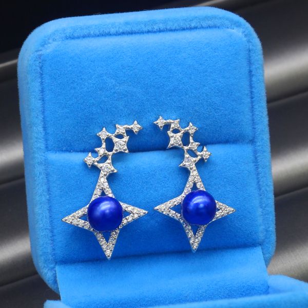 925 silver cross star inlaid zircon natural freshwater pearl earrings for women diy fashion pearl earrings, Golden
925 silver cross star inlaid zircon natural freshwater pearl earrings for women diy fashion pearl earrings, Golden