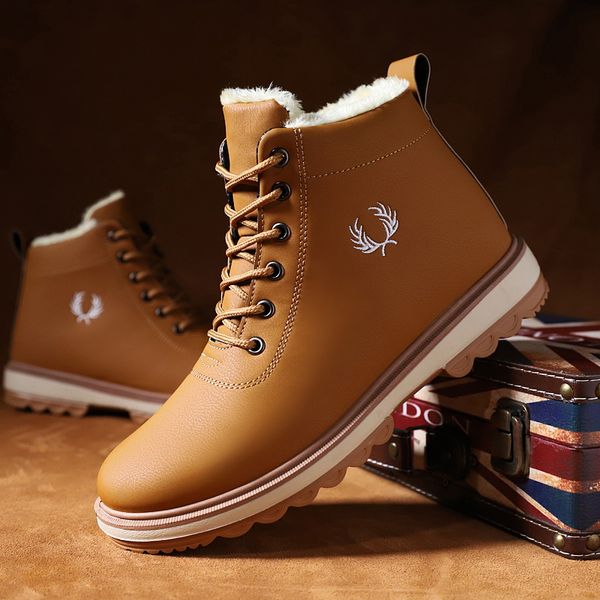 2019 winter plus velvet high-casual leather shoes warm men's shoes fashion trend tooling men boots boots men, Black
2019 winter plus velvet high-casual leather shoes warm men's shoes fashion trend tooling men boots boots men, Black