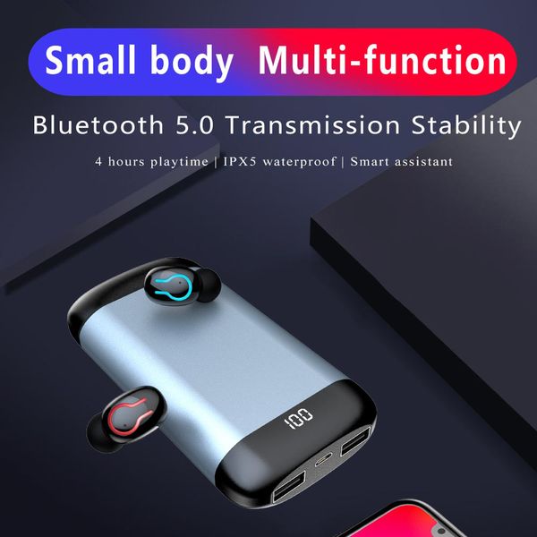 q66 tws bluetooth earphone with power charger wireless stereo movement headset new arrival with charger box led display with charger bank
q66 tws bluetooth earphone with power charger wireless stereo movement headset new arrival with charger box led display with charger bank