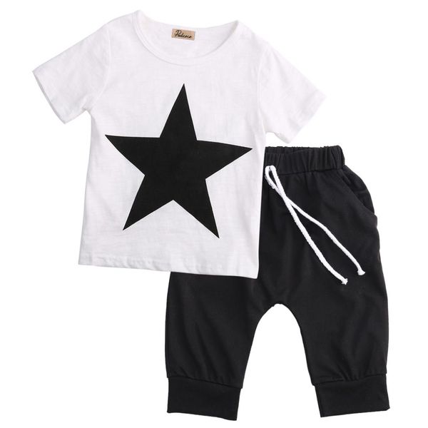 cool star print kids baby children kids boys girls clothes set t-shirt and pant harem outfit 2pcs set, White
cool star print kids baby children kids boys girls clothes set t-shirt and pant harem outfit 2pcs set, White