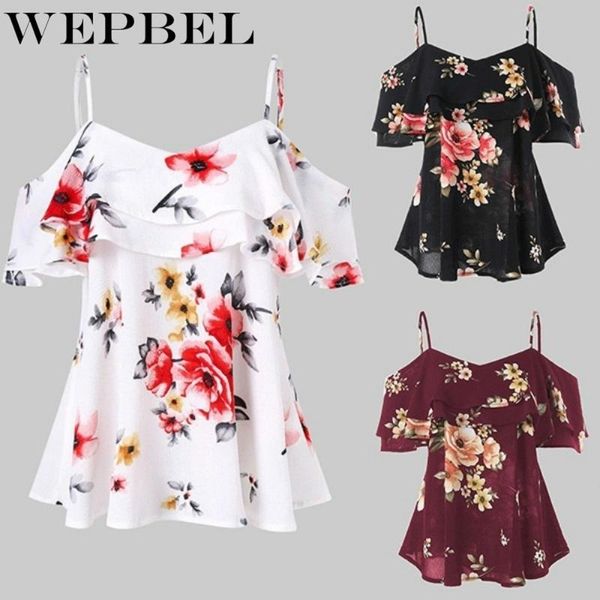 wepbel womens floral print cold shoulder ruffled summer short sleeve flowy blouse plus size, White
wepbel womens floral print cold shoulder ruffled summer short sleeve flowy blouse plus size, White