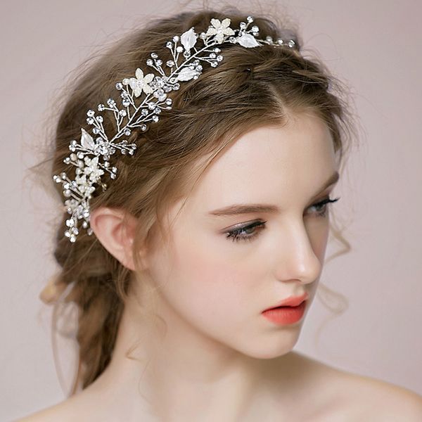 silver pearl flower bride headpiece tiara hairband rhinestone leaf headband wedding accessories hair ornaments, Golden;white
silver pearl flower bride headpiece tiara hairband rhinestone leaf headband wedding accessories hair ornaments, Golden;white