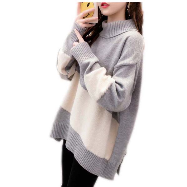 2020 new women sweater winter thick warm casual knitting loose lazy wind fairy-colored color matching lady sweater pullover g152, White;black
2020 new women sweater winter thick warm casual knitting loose lazy wind fairy-colored color matching lady sweater pullover g152, White;black