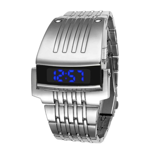 2020new digital watch men sports electronic watch fashion led iron man watches stainless steel watches reloj hombre digital, Slivery;brown
2020new digital watch men sports electronic watch fashion led iron man watches stainless steel watches reloj hombre digital, Slivery;brown
