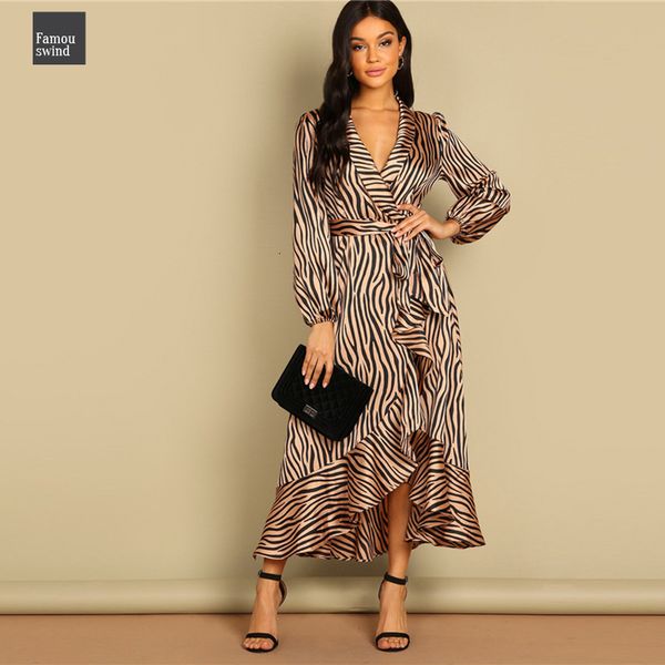 dress deep v neck shawl collar surplice wrap flounce animal belted and flare mid waist zebra women autumn dress, Black;gray
dress deep v neck shawl collar surplice wrap flounce animal belted and flare mid waist zebra women autumn dress, Black;gray