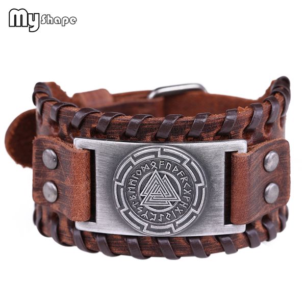 my shape три в одном круге натуральная кожа манжеты браслеты викинг valknut старинные руны snaps браслет браслет мужчины ювелирные изделия п, Black
my shape три в одном круге натуральная кожа манжеты браслеты викинг valknut старинные руны snaps браслет браслет мужчины ювелирные изделия п, Black