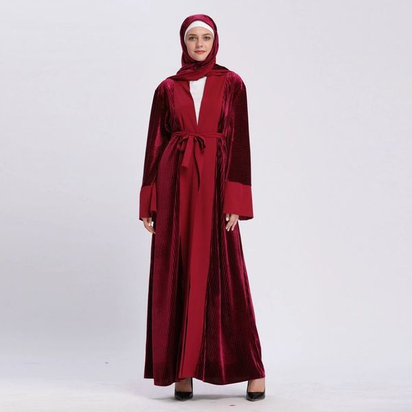factory price muslim women velevt open abaya dress s-2xl plus size islamic women black jilbab abaya, Red
factory price muslim women velevt open abaya dress s-2xl plus size islamic women black jilbab abaya, Red
