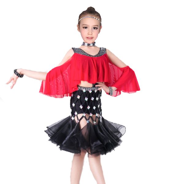girls latin dance skirt for girls custom made 4 color latin competition dancing dress children diamond dress, Black;red
girls latin dance skirt for girls custom made 4 color latin competition dancing dress children diamond dress, Black;red