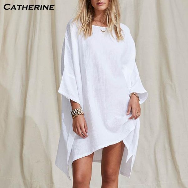 women casual summer dress 2020 new fashion loose white dress long sleeve irregular party dresses women o-neck beach dress#j3, Black;gray
women casual summer dress 2020 new fashion loose white dress long sleeve irregular party dresses women o-neck beach dress#j3, Black;gray