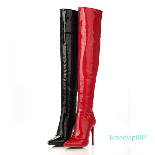 designer-women high heels tall boots patent leather high heel over the knee boots for women ladies pole dancing boots size 35-43, Black
designer-women high heels tall boots patent leather high heel over the knee boots for women ladies pole dancing boots size 35-43, Black