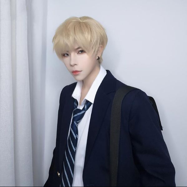 buqi wigs short blonde 11" silky straight men's synthetic heat resistant hair for women african american cosplay anime lolita, Black
buqi wigs short blonde 11" silky straight men's synthetic heat resistant hair for women african american cosplay anime lolita, Black