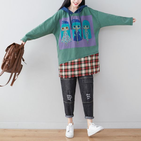 patchwork plaid hoodies pullovers women loose cotton irregular plus size knitted cowboy long sleeve sweatshirts baggy top, Black
patchwork plaid hoodies pullovers women loose cotton irregular plus size knitted cowboy long sleeve sweatshirts baggy top, Black