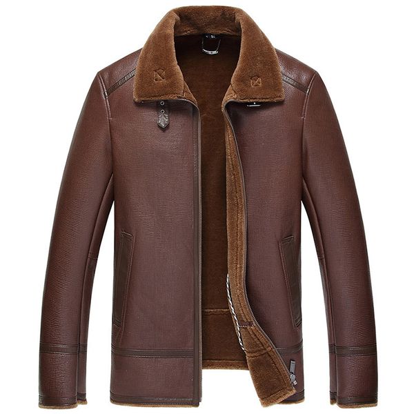 men's leather & faux genuine jacket natural wool fur coats winter men real sheepskin coat for plus size chaqueta hombre my1995, Black
men's leather & faux genuine jacket natural wool fur coats winter men real sheepskin coat for plus size chaqueta hombre my1995, Black