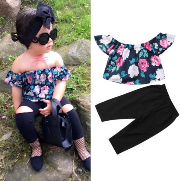 emmababy 2019 new newborn baby girl summer lucky child casual off shoulder floral ripped pants outfits cute, White
emmababy 2019 new newborn baby girl summer lucky child casual off shoulder floral ripped pants outfits cute, White