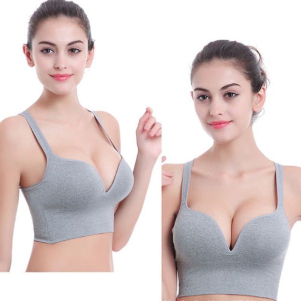 women seamless super push up bra padded deep v wireless adjusted-straps bras underwear, Red;black
women seamless super push up bra padded deep v wireless adjusted-straps bras underwear, Red;black