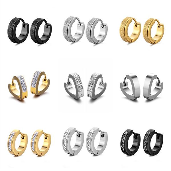 1pair punk women and men different style stainless steel circle hoop earrings with crystal cz simple fashion jewelry selling, Golden;silver
1pair punk women and men different style stainless steel circle hoop earrings with crystal cz simple fashion jewelry selling, Golden;silver