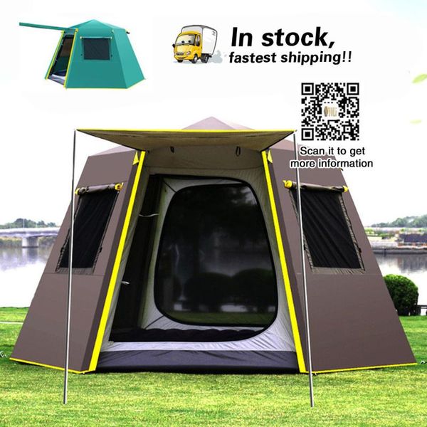 tents and shelters uv hexagonal aluminum pole automatic outdoor camping wild big tent 4-6persons
tents and shelters uv hexagonal aluminum pole automatic outdoor camping wild big tent 4-6persons