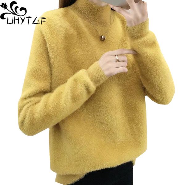 uhytgf mink cashmere autumn winter sweater women pullover knitted short sweater female elasticity loose warm sweaters coat 622, White;black
uhytgf mink cashmere autumn winter sweater women pullover knitted short sweater female elasticity loose warm sweaters coat 622, White;black