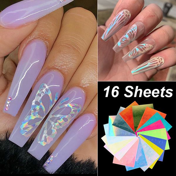 holographic laser fluorescent butterfly wings nails sticker 3d self adhesive glitter colorful nail art transfer decal stickers manicure tool, Black
holographic laser fluorescent butterfly wings nails sticker 3d self adhesive glitter colorful nail art transfer decal stickers manicure tool, Black