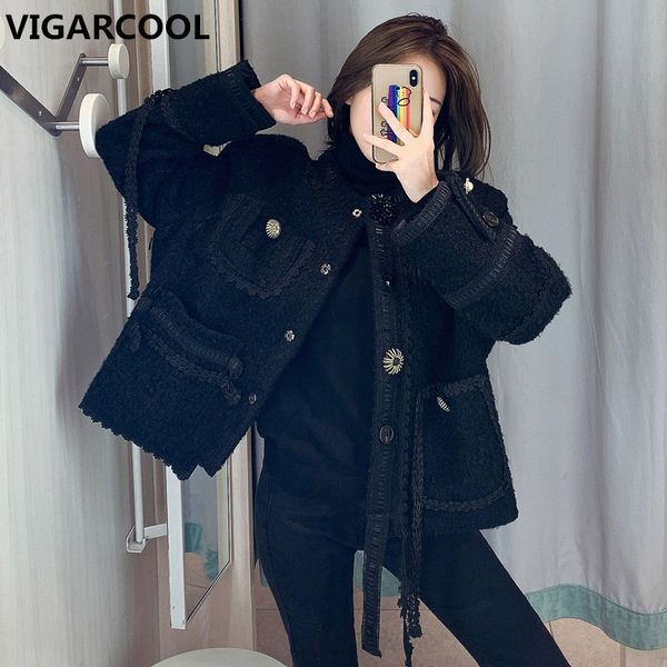 women's wool & blends korean version of high-quality net red small fragrance black short woolen coat women autumn and winter loose thic
women's wool & blends korean version of high-quality net red small fragrance black short woolen coat women autumn and winter loose thic