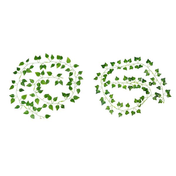 2 pcs 2m long artificial plants green ivy leaves artificial grape vine fake parthenocissus foliage leaves home wedding bar decor
2 pcs 2m long artificial plants green ivy leaves artificial grape vine fake parthenocissus foliage leaves home wedding bar decor