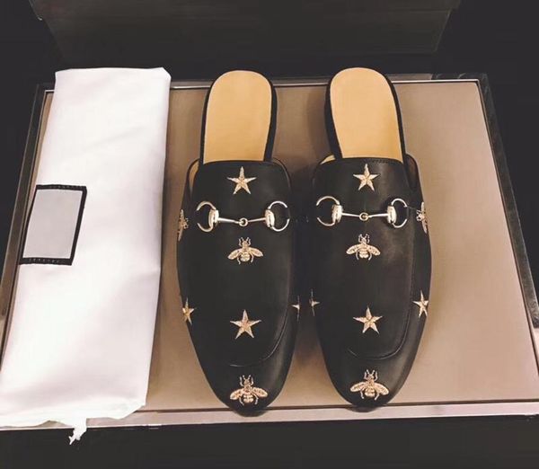 luxury mules princetown leather loafers mens muller slipper shoes black star small bee metal chain men wonen fur slippers ladies sanda t01
luxury mules princetown leather loafers mens muller slipper shoes black star small bee metal chain men wonen fur slippers ladies sanda t01