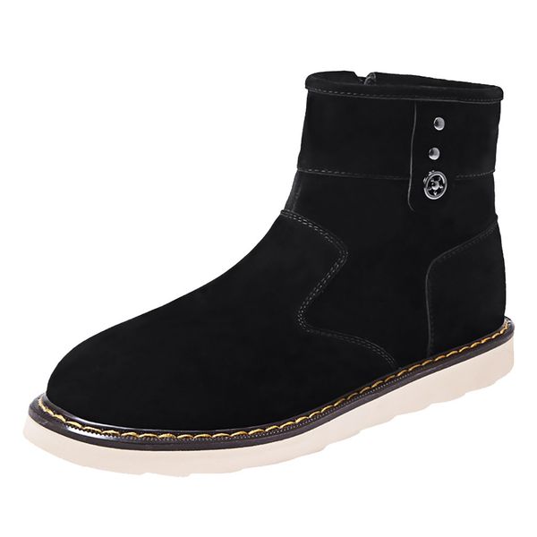 winter flats men's casual plus velvet warm cotton boots waterproof comfortable solid color gardening work boots sapato masculino, Black
winter flats men's casual plus velvet warm cotton boots waterproof comfortable solid color gardening work boots sapato masculino, Black