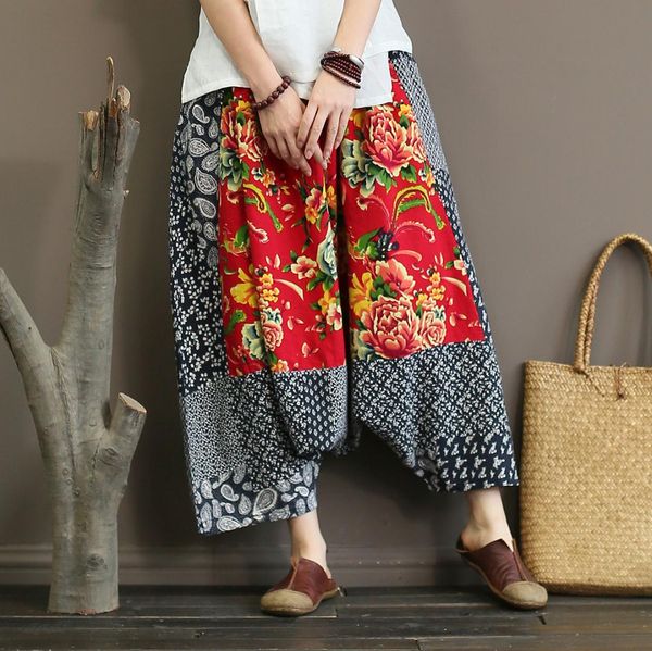 appliques harem pants women autumn trouser new elastic waist vintage cotton linen patchwork loose women pants, Red
appliques harem pants women autumn trouser new elastic waist vintage cotton linen patchwork loose women pants, Red