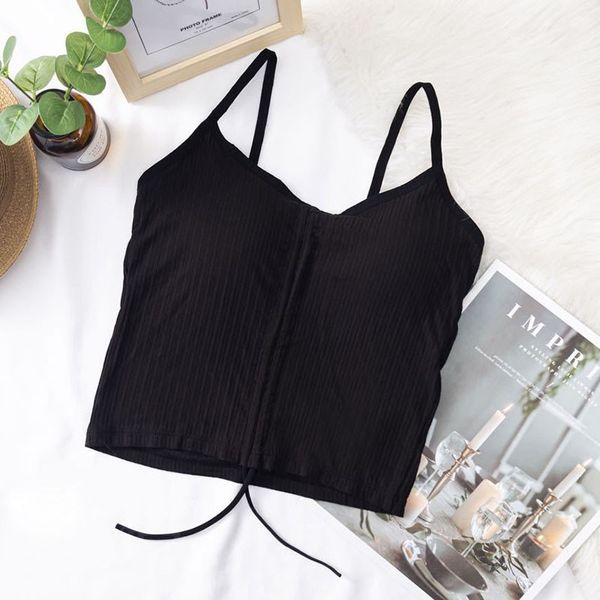 lingeries beauty back camis underwear women padded camisole knitted tank, Black;white
lingeries beauty back camis underwear women padded camisole knitted tank, Black;white