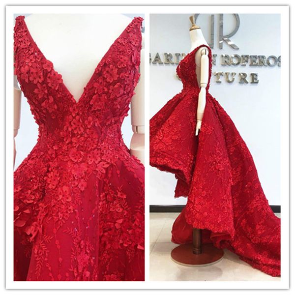 2020 red high low prom dresses lace 3d floral appliqued a line sweep train evening dress party wear formal occasion gown robes de mariée, Black;red
2020 red high low prom dresses lace 3d floral appliqued a line sweep train evening dress party wear formal occasion gown robes de mariée, Black;red