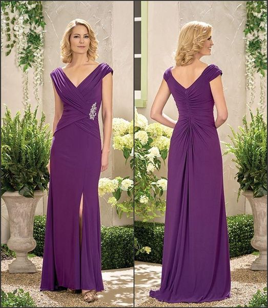 purple mother of the bride dresses v neck appliques side split ruffle elegant mother of groom party dresses floor length wedding guest gown, Black;red
purple mother of the bride dresses v neck appliques side split ruffle elegant mother of groom party dresses floor length wedding guest gown, Black;red
