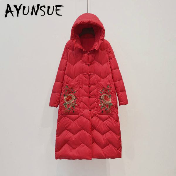 ayunsue vintage women's down jacket winter white duck down coat hooded warm puffy jacket long parka 2019 yrf-jc181124 yy1211, Black
ayunsue vintage women's down jacket winter white duck down coat hooded warm puffy jacket long parka 2019 yrf-jc181124 yy1211, Black