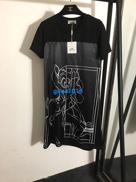 high end women girl short shirt dress круглый вырез лоскутное шелковое граффити олень печати с коротким рукавом a-line юбка длинная футболка, Black
high end women girl short shirt dress круглый вырез лоскутное шелковое граффити олень печати с коротким рукавом a-line юбка длинная футболка, Black