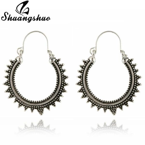 shuangshuo vintage silver hoop earrings big circle handmade cool hoop earring for women bijoux fashion jewelry cadeau maitresse, Golden;silver
shuangshuo vintage silver hoop earrings big circle handmade cool hoop earring for women bijoux fashion jewelry cadeau maitresse, Golden;silver