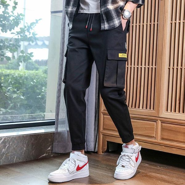 mens designer middle waist rope slim feet cotton washing tooling pants large size casual pants, White;black
mens designer middle waist rope slim feet cotton washing tooling pants large size casual pants, White;black
