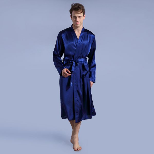 silk satin robe long night robe full sleeve bathrobe solid kimono homme roupao fashion dressing gown for men, Black;brown
silk satin robe long night robe full sleeve bathrobe solid kimono homme roupao fashion dressing gown for men, Black;brown