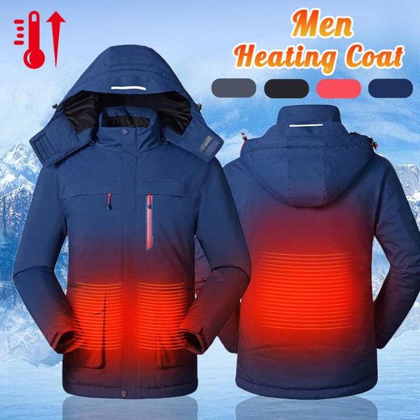 men women outdoor winter usb infrared heating hooded jacket electric thermal clothing coat for hiking heated jacket, Blue;black
men women outdoor winter usb infrared heating hooded jacket electric thermal clothing coat for hiking heated jacket, Blue;black
