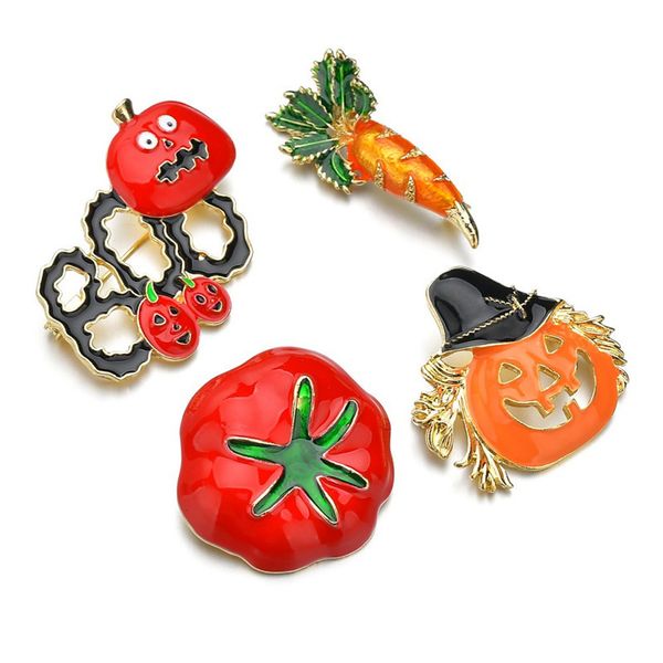 4 pcs hollow pumpkin red tomato carrot halloween series brooch pin for women girl multi color fashion brooch halloween gift, Gray
4 pcs hollow pumpkin red tomato carrot halloween series brooch pin for women girl multi color fashion brooch halloween gift, Gray