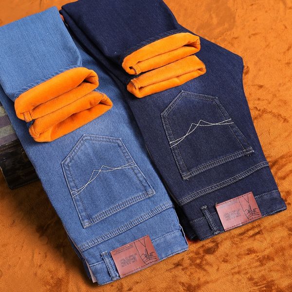 winter men's warm fleece jeans 2019 new classic style business casual thicken elastic denim pants male brand trousers blue,ly858
winter men's warm fleece jeans 2019 new classic style business casual thicken elastic denim pants male brand trousers blue,ly858