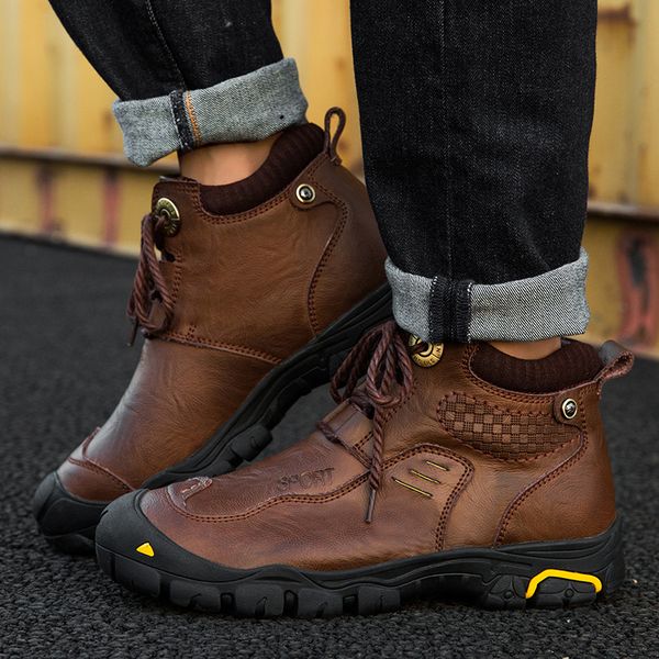 men genuine leather hiking shoes winter waterproof fishing shoes keep warm camping trekking outdoor boots big size 39-46
men genuine leather hiking shoes winter waterproof fishing shoes keep warm camping trekking outdoor boots big size 39-46